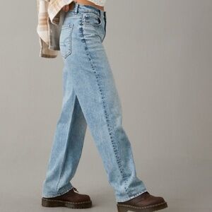 American Eagle Light Wash Baggy Jeans Size 8S